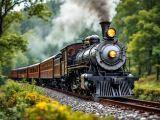 Stoney Express train traveling through Stonehaven