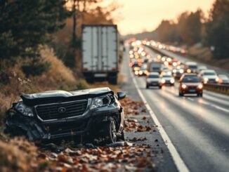 Traffic jam on A90 due to accident near Edzell