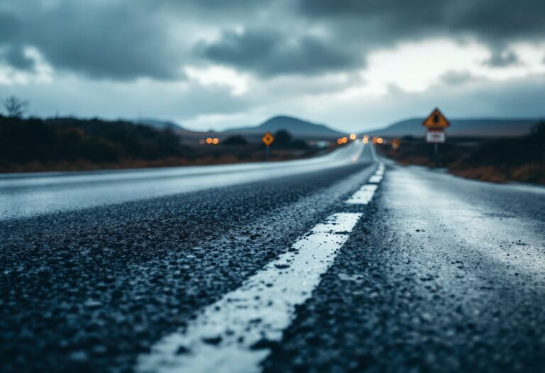 Scene of tragic accident involving a driver and pedestrian