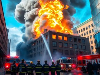 downtown warehouse fire causes major disruption and evacuations python 1758464904