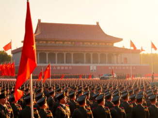 north koreas kim jong un attends military parade in china alongside putin and xi jinping python 1756780505