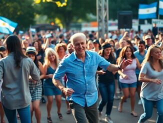 argentinas president joins concert dance amid economic struggles 1759871495