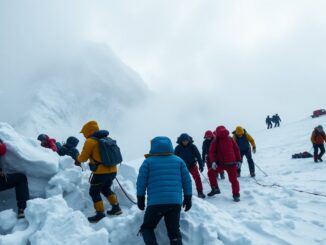 emergency rescue operations underway as climbers get trapped by sudden everest snowstorm python 1759731396