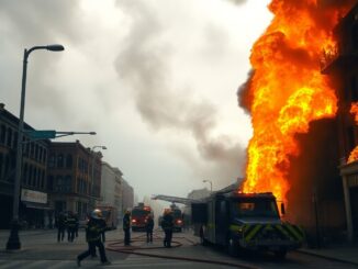 fire engulfs downtown area emergency services respond python 1759668166
