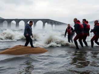 heroic airlift rescue stranded man saved from sandbank python 1759590512