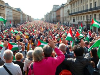 massive pro palestine rally draws huge crowds in london 1760190305