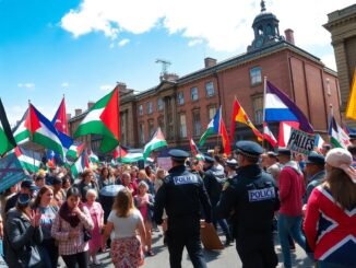 belfast city center simultaneous parades and protests ignite civic engagement 1764434485