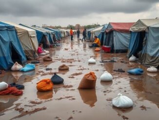 critical aid required as displaced families in gaza face devastating flooding 1763165112