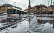 edinburgh tram services disrupted by flooding on princes street 1763899098