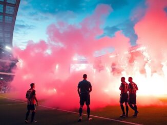 ajax match halted after spectacular fireworks incident involving fans 1764571180