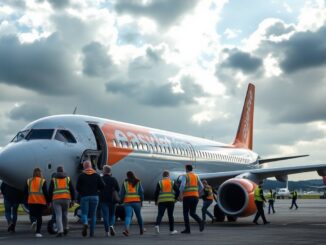 easyjet flight emergency passengers evacuated at edinburgh airport 1768349197