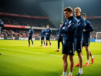 liam rosenior of chelsea challenges arsenal players on warm up protocols 1770306395