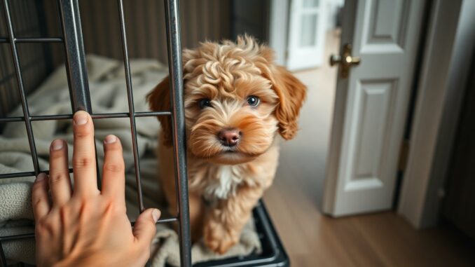 playful cockapoo escapes crate on first night viral reaction and advice 1771939944
