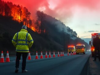 A470 closed in both directions near Merthyr Tydfil after heavy smoke