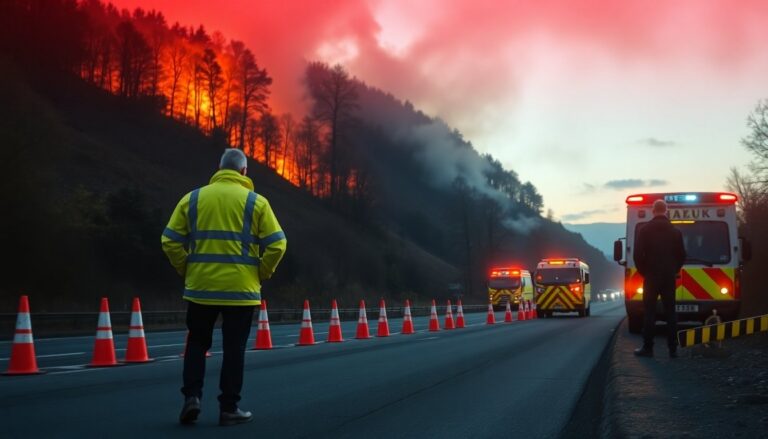 A470 closed in both directions near Merthyr Tydfil after heavy smoke