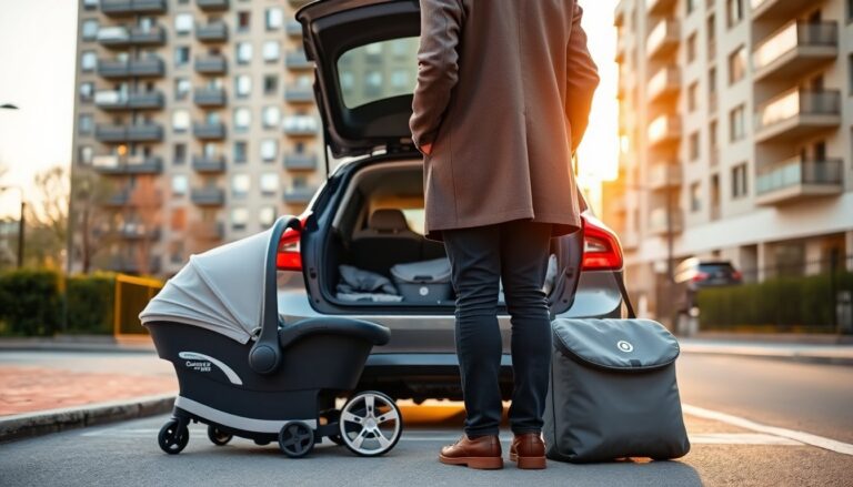 Compact newborn travel system for car and city