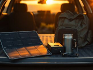 Compact solar and power station bundle for lightweight outdoor energy
