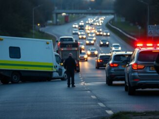 Essex crash at Bowers Gifford: ambulance flips and several people injured