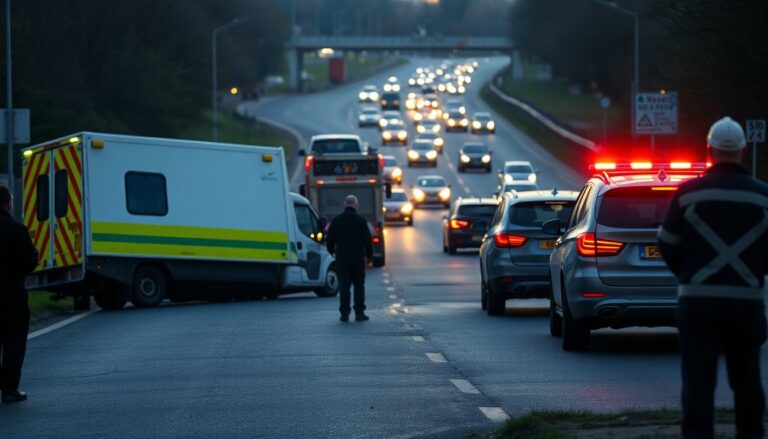 Essex crash at Bowers Gifford: ambulance flips and several people injured