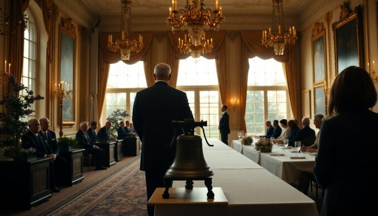 King Charles shares jokes and a naval bell with Donald Trump at White House state dinner