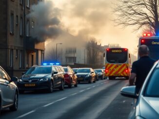 Kitchen blaze on Longstone Road prompts single-file traffic and bus diversions