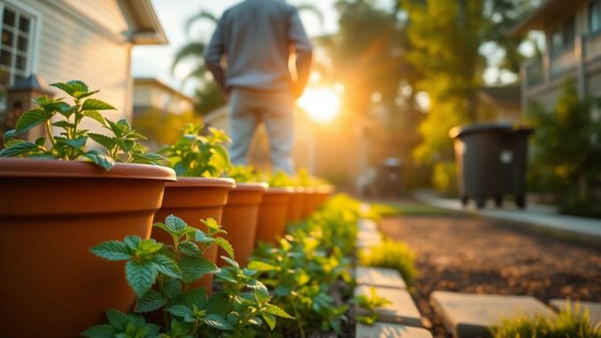 Use peppermint and mint herbs as a natural rodent deterrent