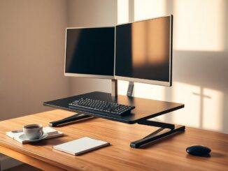 Convert your desk with the Fellowes Corviso sit-stand workstation