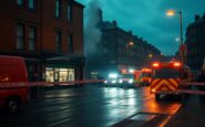 Large fire at Rutherglen corner shop mobilises 22 appliances and safety cordons