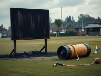 Vandals set scoreboard on fire at Cardiff cricket club as damage mounts
